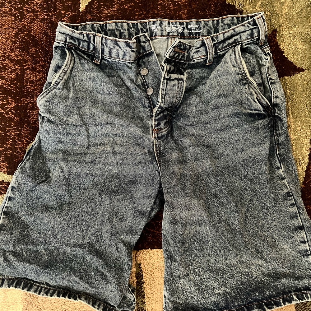 Men's Washed Denim Jean Shorts